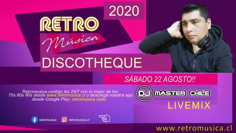 LIVE MIX 80-90S (60 MIN AUDIO) – DJ MASTER CHILE X RADIO RETROMUSICA